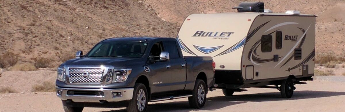 Our Truck and Trailer near Death Valley